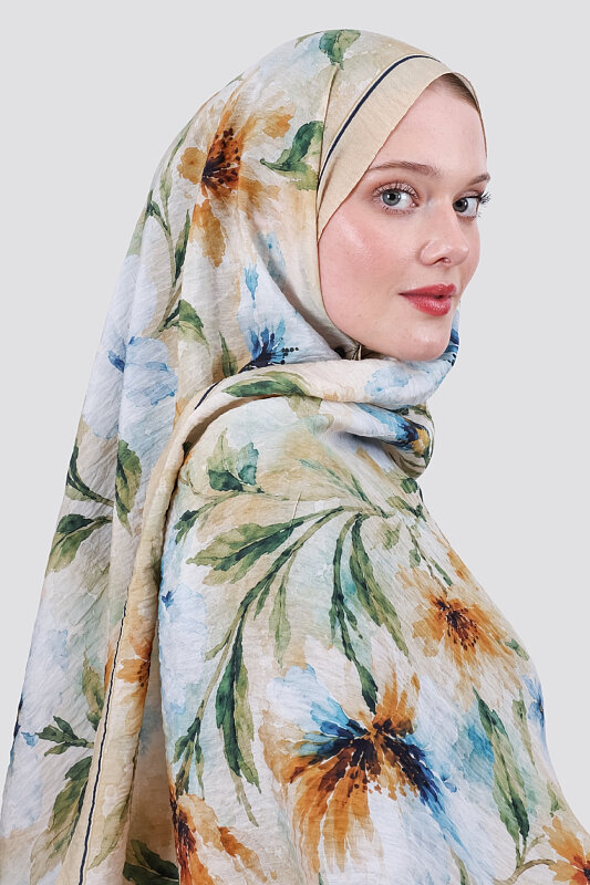 Lilya Olive Viskon Şal - 2