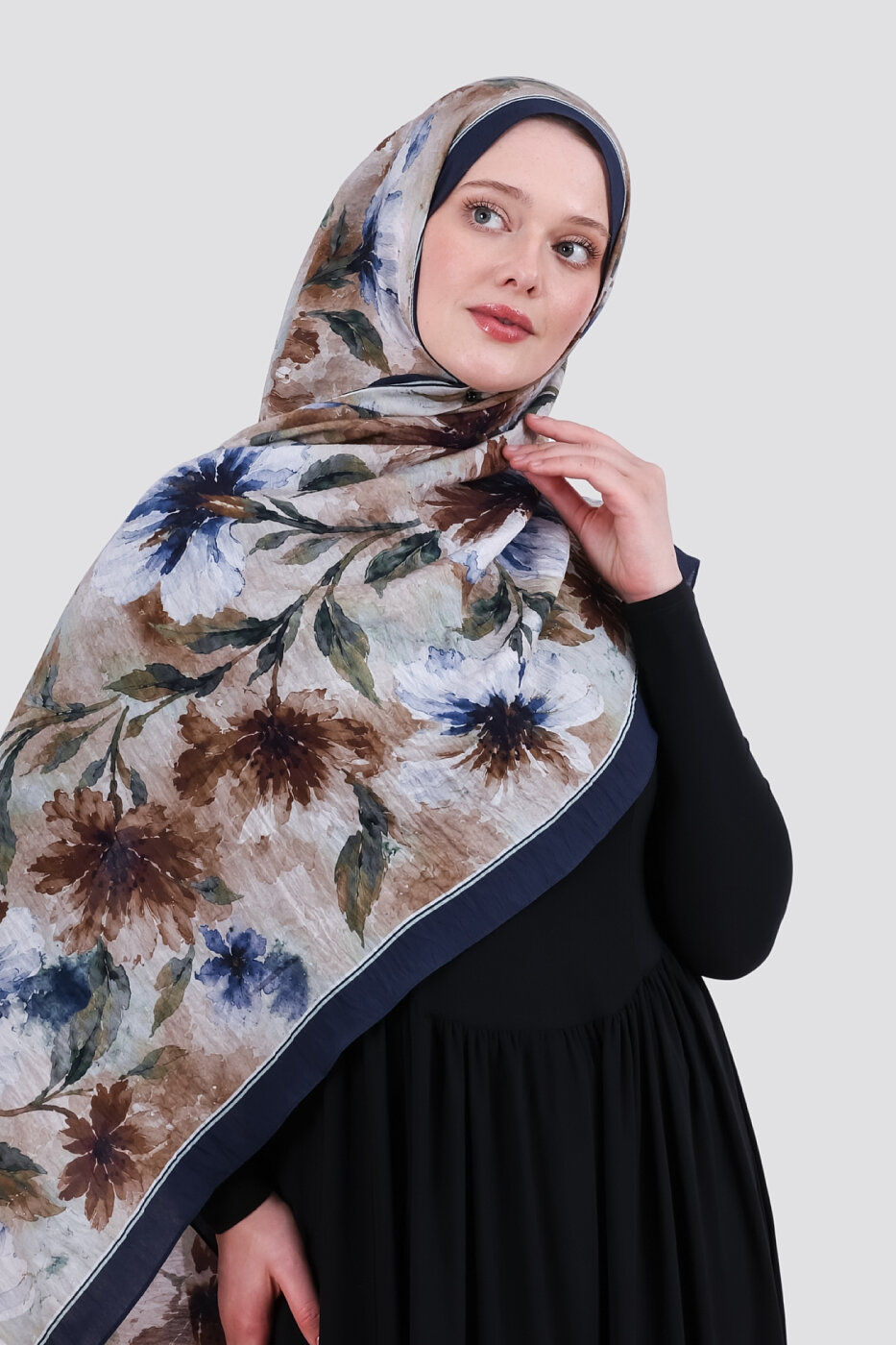 Lilya Olive Viskon Şal - 1