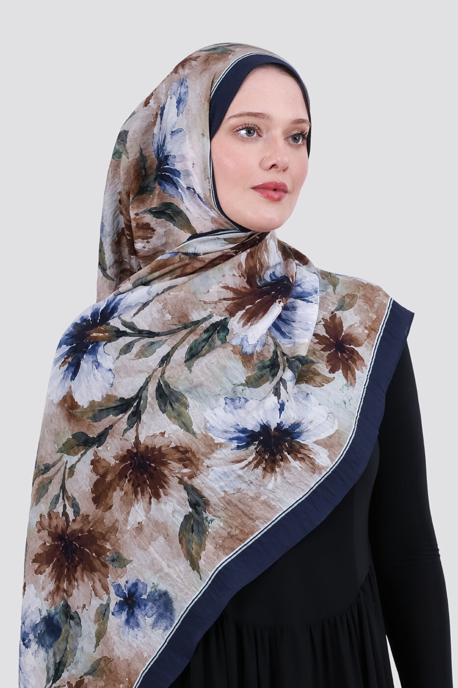 Lilya Olive Viskon Şal - 3