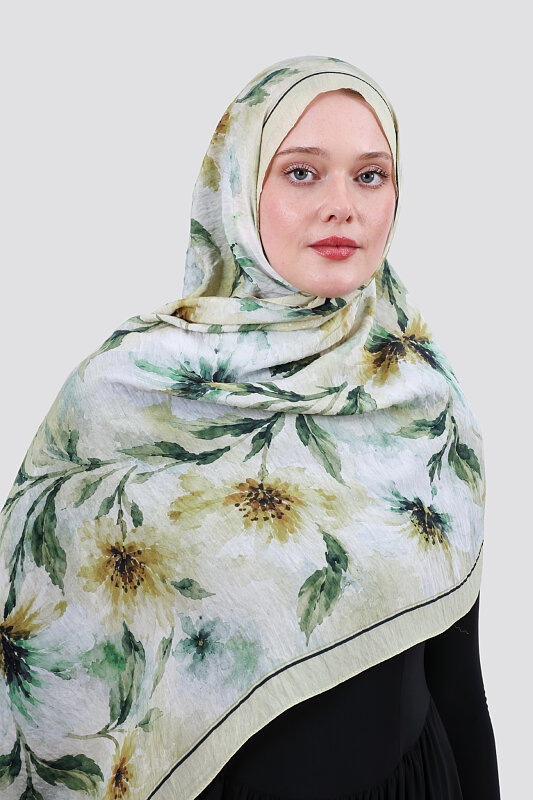 Lilya Olive Viskon Şal